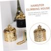 Goodsright Decor 4pcs Jewelry Box Pressed Flower Necklace Embossment Jar Vanity Decor Retro Decor Practical Jar Candle Stands Decorative Tea Canister Coffee Jar Ceramics Storage Tank Multifunction