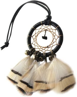 Goodsright Decor American Dream Catcher, Ethnic Feather Bell Tassel Dream Catcher, Handmade Craft Home Wall Hanging Decor, Native American Car Decor