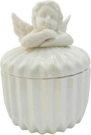 Goodsright Decor Decorative Jar with Lid Pink-Vintage Jewelry Box Ceramics-Small Decorative Boxs Glass-Candy Coffee Cookie Small Jars with Lids for Kitchen