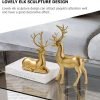 Goodsright Decor 2pcs Resin elk ornaments christmas deer decorations reindeer statues christmas elk statue christmas elk ornament reindeer ornament xmas deer figurine gold decor desktop doll lovers