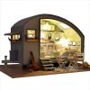 Goodsright Decor 3D Puzzles DIY Miniature Dollhouse Kit for Adults Kids Wood Craft Furniture LED Music Box Light Time Travel Series