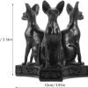 Goodsright Decor 4 Pcs Crystal Ball Base Resin Egyptian Goddess Cat Creative Gift Collectible Figurine Ball Base Ornament Resin Crafts Black Cats Statue Collectible Bastet Sculpture Bastet Statue