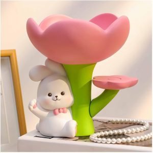 Goodsright Decor Key Bowls for Entry Table, Creative Rabbit Desktop Storage Tray, Resin Figurine Home Decor Ornament,White