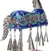 Goodsright Decor Wooden and Iron Hand Crafted Horse with Bells, Wooden Handmade Emboss Work Bell Horse Decorative Showpiece, Birthday