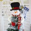 Goodsright Decor Christmas Tree Topper Snowman Top Hugger for Xmas Tree Holiday Decorations Winter Wonderland Decoration New Year Decorations Ornament with Hat Shawl and Poseable Arms