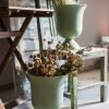 Goodsright Decor Artificial Flower Decoration Flower Vase Large Iron Goblet Vase Storage Basket for Creative Decoration Vintage Flower Pot Balcony Unique Garden Sculpture