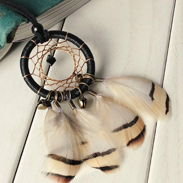 Goodsright Decor American Dream Catcher, Ethnic Feather Bell Tassel Dream Catcher, Handmade Craft Home Wall Hanging Decor, Native American Car Decor