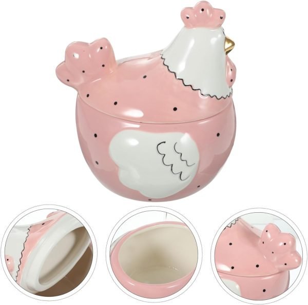 Goodsright Decor Box Hen Storage Jar Ceramic Trinket Holder Decorative Candy Jar Decorative Jar Ceramic Jar Kids Jewelry Container Trinket Container Decorate Rooster Cookie Jar Ceramics