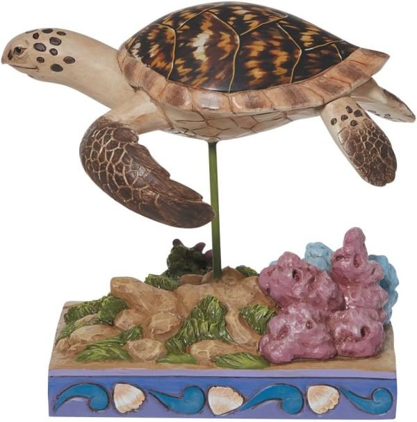 Goodsright Decor Animal Planet Collection Everyday Hawksbill Sea Turtle Figurine, 4.5-inches