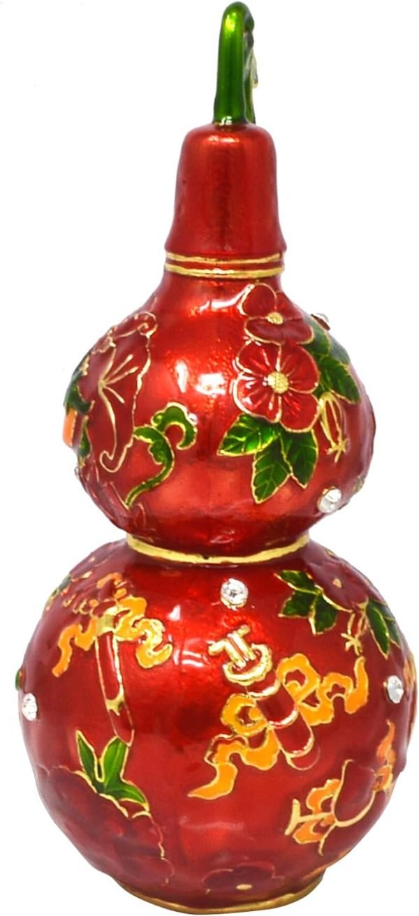 Goodsright Decor Feng Shui Red Abundance Wu Lou Statue Harmony &Balance Peace Home Office Alloy Decoration Gourd New Year Birthday Gift
