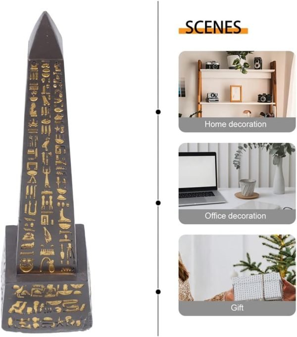 Goodsright Decor Egyptian Obelisk Resin Obelisk Model Obelisk Miniature House Ornaments Landmark Ornament Miniature Obelisk Statue Egypt Obelisk Figurine Aquarium Obelisk Gift Glass Office