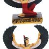 Goodsright Decor 4pcs Egyptian Ornament Desktop Decor Table top Decor Resin Crafts Collectible Egypt Figurine Spreading Wings Statue Winged Statue Egyptian Female Divine Decor Sculpture Figure