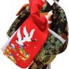 Goodsright Decor 12" Japanese Geisha Kimono Doll Ornaments Asian Kimono Doll 30cm Handicrafts Statuette Folk Ethnic Collectible Figurine Decoration Gift Black Red