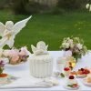 Goodsright Decor Decorative Jar with Lid Pink-Vintage Jewelry Box Ceramics-Small Decorative Boxs Glass-Candy Coffee Cookie Small Jars with Lids for Kitchen
