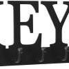 Goodsright Decor Key Holder Wall Mounted Key Hooks for Wall Decorative with 7 Hooks Black Metal Key Organizer Rack Hanger for Entryway, Front Door, Hallway, Office 10X3.7 inches