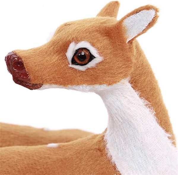 Goodsright Decor 1 Pair Table Top Decor Christmas Couple Reindeer Figurine Animal Figurine Nativity Ornaments for Kids Christmas Table Figurine Small Deer Ornament Statue Car Child Crafts