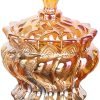Goodsright Decor Color crystal glass Storage Jar with Lids, Candy Jar Food Jar Wedding Candy Containers Crystal Jewelry Box Household Storage