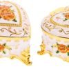 Goodsright Decor 4pcs Rose Jewelry Box Ring Holder Jewelry Case Desktop Decor Jewelry Organizer for Jewelry Organizer Small Jewelry Holder Shape Decor Trinket Boxes