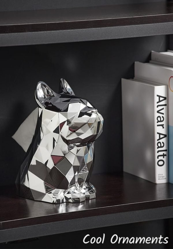 Goodsright Decor Creative French Bulldog Tissue Holder, Living Room, entryway, TV Stand, Coffee Table, Dining Table Tissue Box, Eyeglasses Holder, Fashionable and Cool Decorative Ornaments