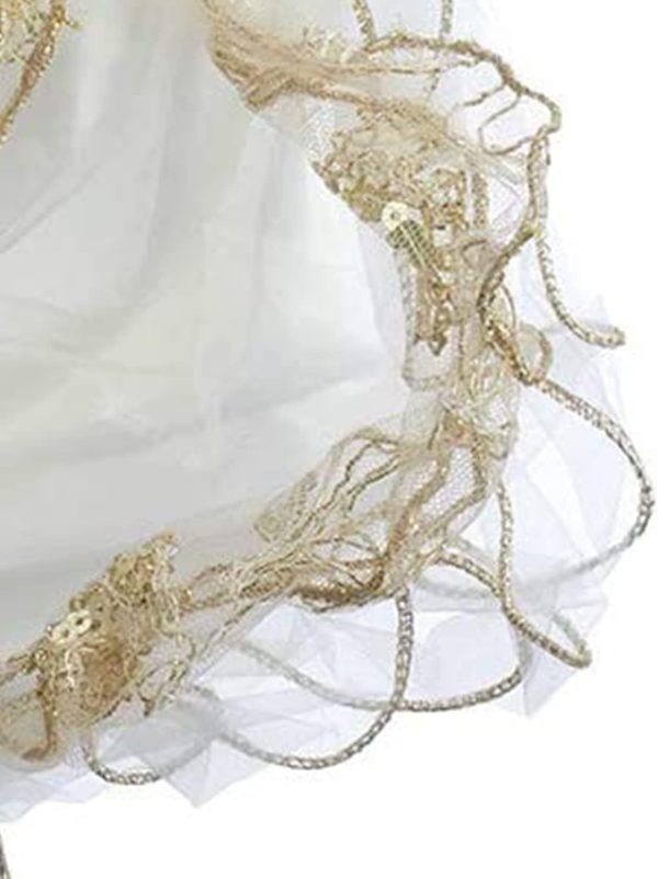 Goodsright Decor J6064 Ornament, Ivory, White, Gold