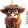 Goodsright Decor Cute Cartoon Cattle Cow Hanging Ornament Decorative Car Interior Pendant DIY Christmas Tree Ornament Lovely Animal Home Decor Decorative Hanging Ornaments Automobile Keychains