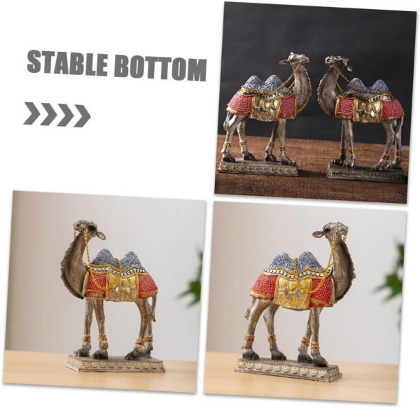 Goodsright Decor 2pcs Camel Ornaments Camel Decoration Cartoon Camel Craft Desktop Decoration Tabletop Camel Ornament Resin Camel Statue Desktop Camel Ornament Camel Sculpture Figurines Home Decor