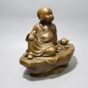 Goodsright Decor Statues Decor Pure Copper Little Monk Ornament Figure Sculpture Home Ornament Crafts