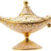 Goodsright Decor Classic Vintage Aladdin Magic Genie Costume Lamp Home Table Decoration & Gift, Golden Blue