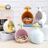 Goodsright Decor Decorative Bowl for Keys Entryway, Home Living Room Candy Bowl, Creative Cow Resin Figurine, Storage Box,Blue