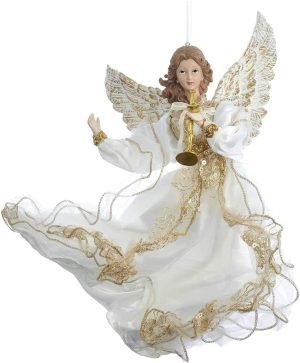 Goodsright Decor J6064 Ornament, Ivory, White, Gold