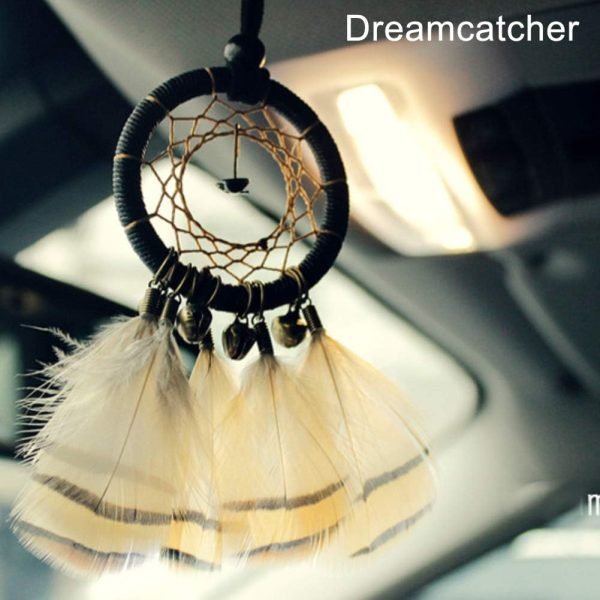 Goodsright Decor American Dream Catcher, Ethnic Feather Bell Tassel Dream Catcher, Handmade Craft Home Wall Hanging Decor, Native American Car Decor