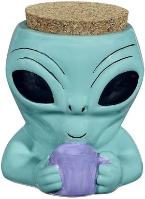 Goodsright Decor Fashioncraft Alien Stash Jar - Novelty Stash Jar
