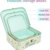 Goodsright Decor Paperboard Suitcases (Set of 3) Decorative Storage Boxes Storage Gift Boxes With Lids for Photo Storage Home Decoration, Wedding, Birthday, Anniversary and New Year Gift Decoration (Blossom and Dots)