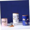 Goodsright Decor 2 pcs grain storage box airtight ceramic canister Home Storage Decor accessories decorate Noose the face ceramic coffee can containers for storage tea storage tank Storage Box