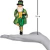 Goodsright Decor Old World Christmas Irish Santa Glass Blown Ornament for Christmas Tree