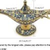 Goodsright Decor Classic Vintage Aladdin Magic Genie Costume Lamp Home Table Decoration & Gift, Golden Blue