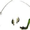 Goodsright Decor Frog Figurines Decor Funny Cute Craft Resin Frog Sculpture Statue for Home Office Desk Tabletop Bathroom Decoration, Ornament Gift (Fishing Frog)