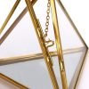 Goodsright Decor Jewelry Ring Display Holder - Glass Ring Holder Geometric Glass Ring Jewelry Box Wedding Ring Bearer Gift Box Hanging Prism Ring Stand Proposal Ring Display Case (Triangular pyramid)
