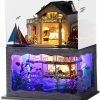 Goodsright Decor DIY Miniature Dollhouse Wooden Furniture Kit,Handmade Mini Modern Villa Model,1:24 Scale Creative Doll House Toys ES009