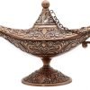 Goodsright Decor Classic Vintage Aladdin Magic Genie Costume Lamp Home Table Decoration & Gift, Golden Blue