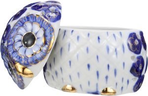 Goodsright Decor Owl Jewelry Box Ceramic Owl Jar with Lid Owl Shape Aroma Jar Desktop Decor Ceramic Desktop Ornament Meditation Aromatherapy Organizer Ceramic Storage Jar Aromatherapy Decoration