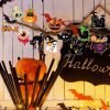 Goodsright Decor Halloween Ornaments for Tree Decorations - Scary Pumpkin Skull Ghost Halloween Hanging Ornaments Paper Card, Halloween Tree Ornaments with Ropes for Trick or Treat Party Decor - Pack of 12