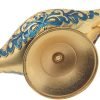 Goodsright Decor Classic Vintage Aladdin Magic Genie Costume Lamp Home Table Decoration & Gift, Golden Blue