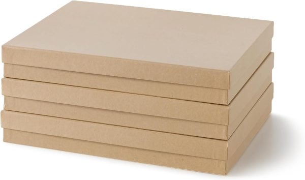 Goodsright Decor Decorative Storage Boxes - Set of 5: Antique Memory Keepsake Boxes with Lids, Travel Cardboard Storage for Organizing and Home D??cor, Unique Gift Boxes with Magnetic Closure