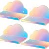 Goodsright Decor Cloud-Shaped Clear Acrylic Floating Shelves XL 2-Pack for Toys, Ornaments, Essential Oils & More, 12.7" L x 4.7" W x 5.5" H Spacious Room Decoration Display for Kids Room, Bathroom & Bedroom
