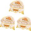 Goodsright Decor 4pcs Rose Jewelry Box Ring Holder Jewelry Case Desktop Decor Jewelry Organizer for Jewelry Organizer Small Jewelry Holder Shape Decor Trinket Boxes