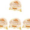 Goodsright Decor 4pcs Rose Jewelry Box Ring Holder Jewelry Case Desktop Decor Jewelry Organizer for Jewelry Organizer Small Jewelry Holder Shape Decor Trinket Boxes