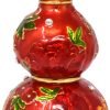 Goodsright Decor Feng Shui Red Abundance Wu Lou Statue Harmony &Balance Peace Home Office Alloy Decoration Gourd New Year Birthday Gift