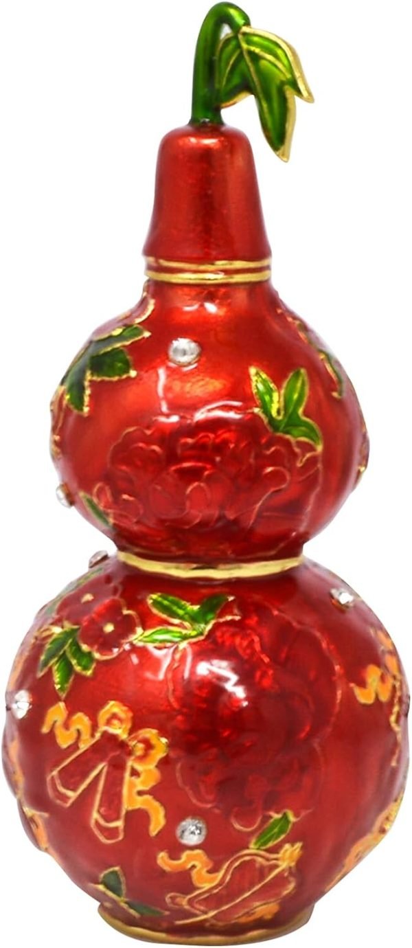 Goodsright Decor Feng Shui Red Abundance Wu Lou Statue Harmony &Balance Peace Home Office Alloy Decoration Gourd New Year Birthday Gift