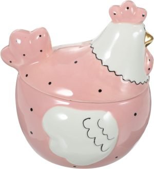 Goodsright Decor Box Hen Storage Jar Ceramic Trinket Holder Decorative Candy Jar Decorative Jar Ceramic Jar Kids Jewelry Container Trinket Container Decorate Rooster Cookie Jar Ceramics